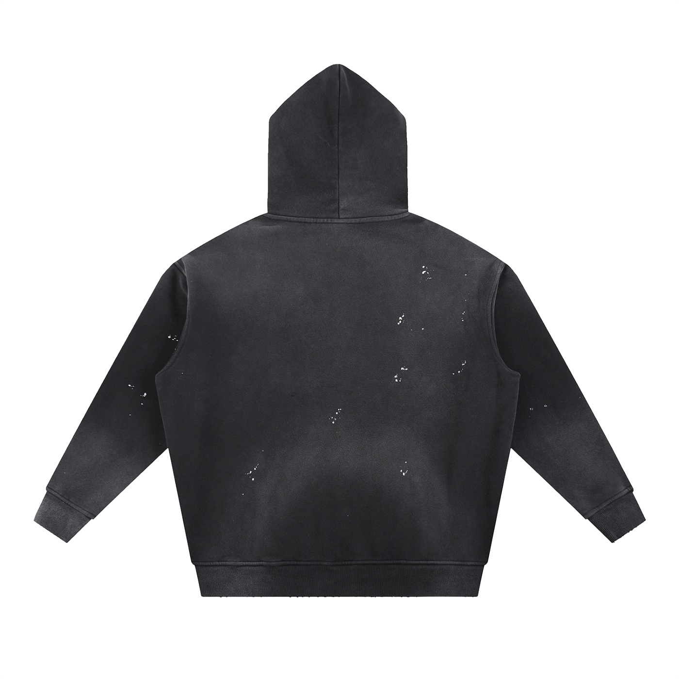 Vintage Washed Frayed Fleece Hoodie